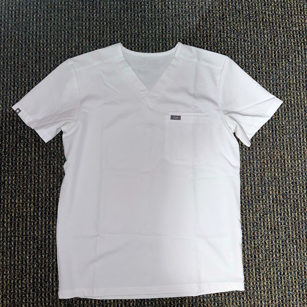 FIGS White scrubs top